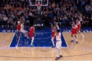 状态火热！唐斯再中三分包揽尼克斯开场前8分并有5篮板