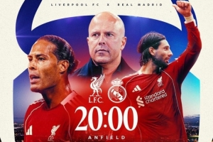 火星撞地球！利物浦官推晒海报，预热欧冠战皇马