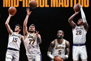 中投大队！湖人四人中投命中率联盟前十 东契奇高达75%！